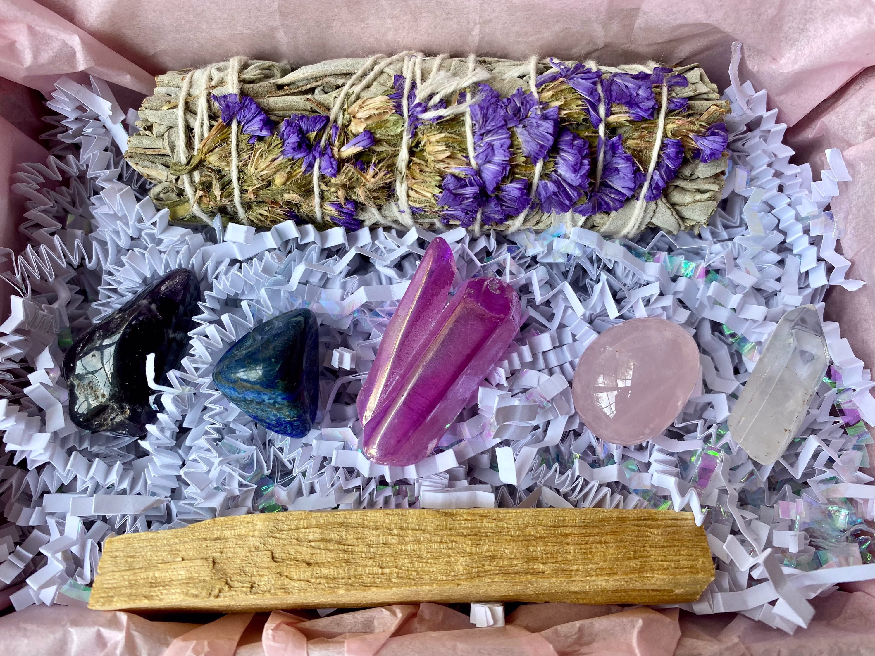 Libra Crystal Kit, Zodiac Gift Set, Astrology Box, Smudging Kit