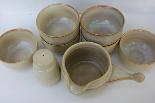 Ceramic Mugs Set Green Tea Cups Long Coffee Drink Morning Ritual Lover Gift Mug Ceramics & Pottery