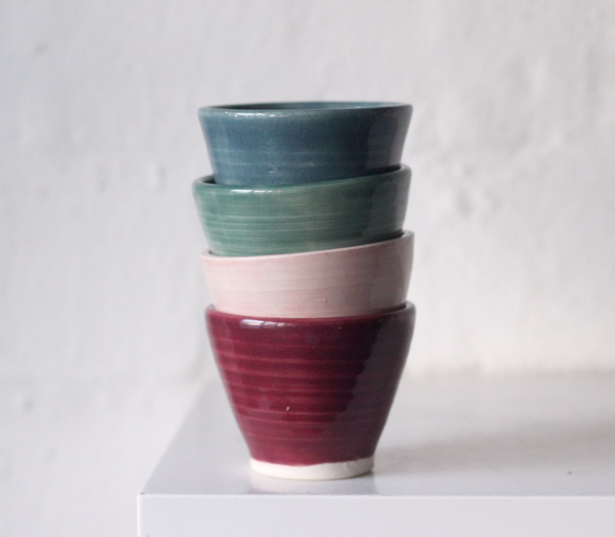 Hand-Thrown Small Salt & Pepper/Condiment Pinch Bowls By Fich Ceramics