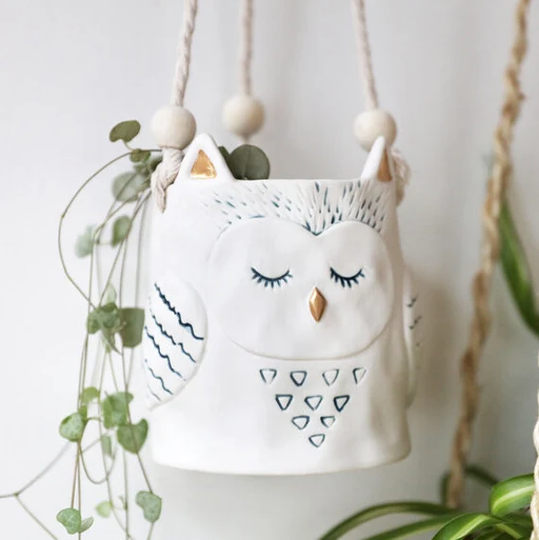 Hanging Planter | Bird Owl Succulent Pot For Succulents Housewarming Valentines Day Gift