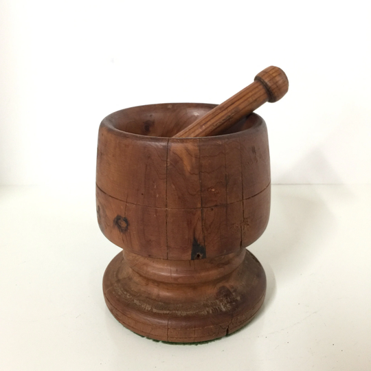 Vintage Mortar & Pestle, Medicine, Pharmacy, Druggists, Wood Mortar Pestle, Island Spice, Kitchen Decor, Tool, Mortar, Grinder, Masher