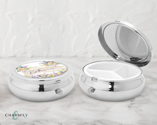 Wildflowers Pill Box | Personalised Gift Daily Medication Storage
