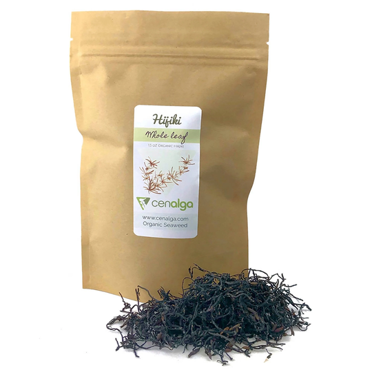 Organic Hijiki Whole Leaf - Hand-Harvested Seaweed We Avoid Plastic 1.5 Oz/42.5 G Vegan Pure Gmo-Free Gluten-Free