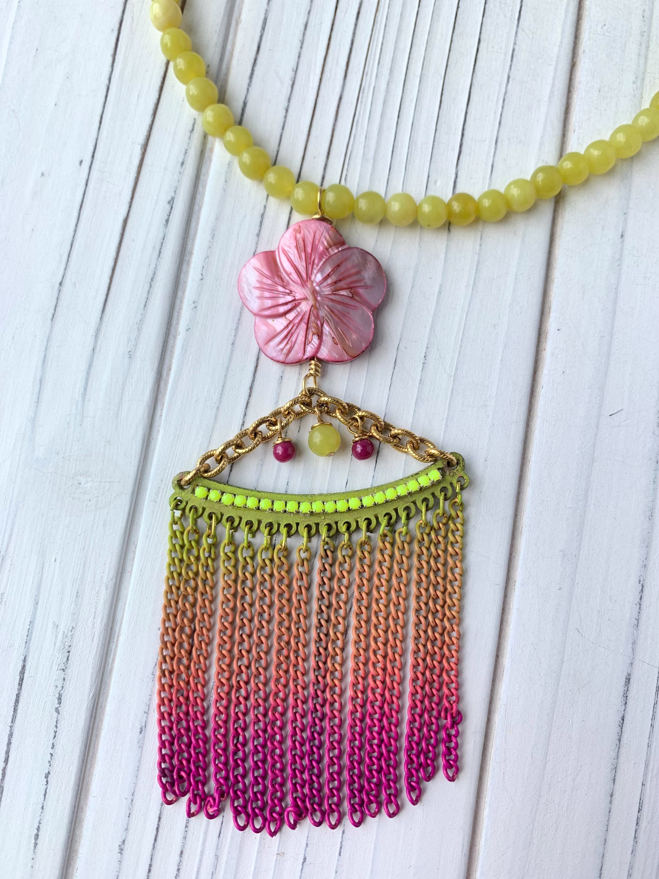Lenora Dame Hula Hoop Pendant Necklace