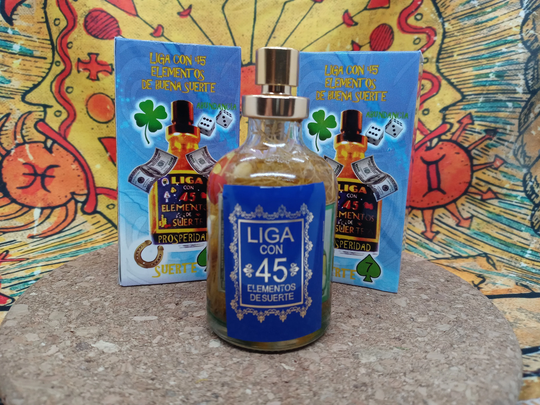 Lega Con 45 Elementos De Suerte Oil/League Of Success Elements Luck Money Abundance Prosperity Spiritual Lucky