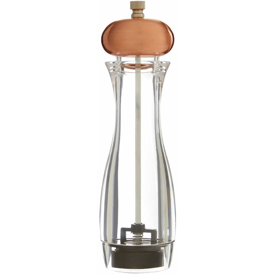 Premier Housewares - Pepper Mills Grinders Transparent Mill For Salt And Pepper Refillable Grinder Set Stylish Finish Metallic Accent Salt and Pepper