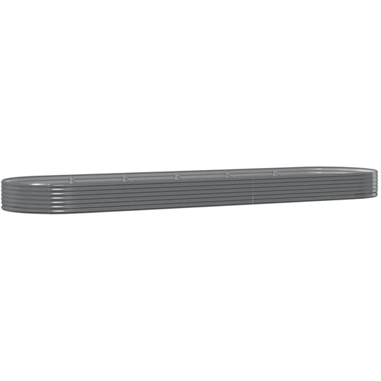 Vidaxl - Garden Planter Powder-coated Steel 523x140x36 cm Grey Grey