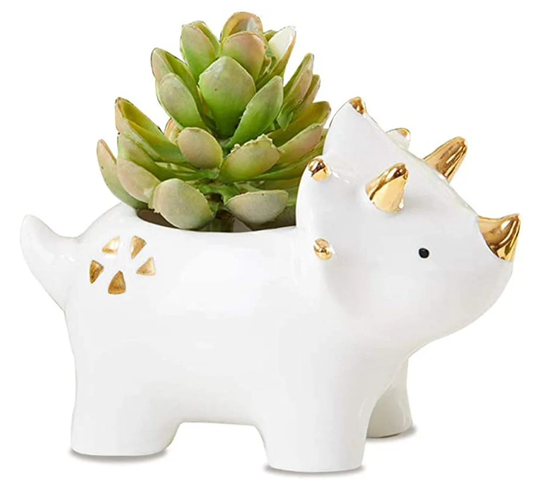 Cute Ceramic Dinosaurs Succulent Planters Pots With Drainage Hole For Indoors & Outdoors Decoration Maceta Dinosaurios