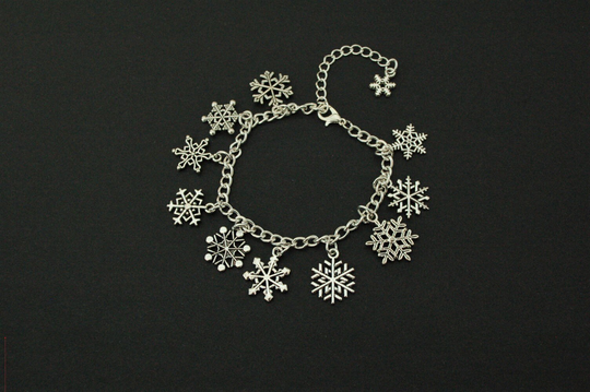 Winter Snowflake Charm Bracelet Christmas Season