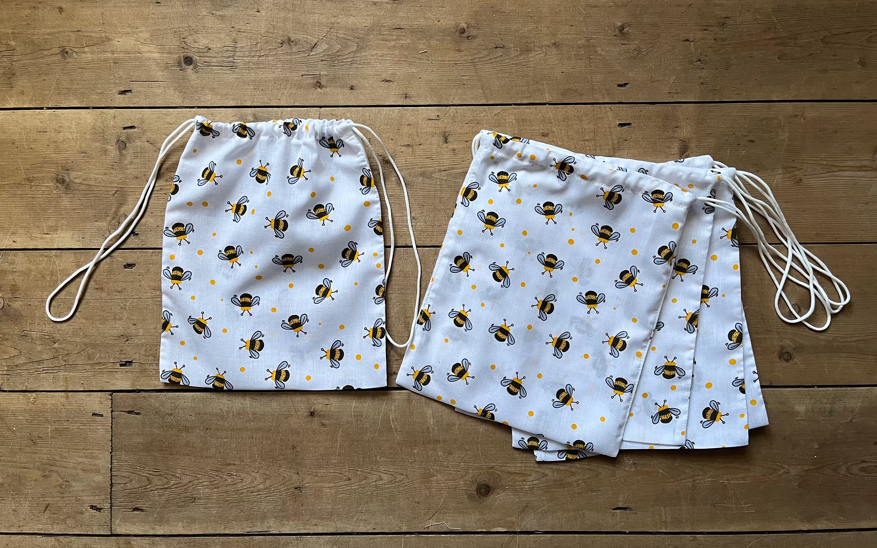 Bee Cotton Storage Bag, Dice Gift Idea, Herbs Small