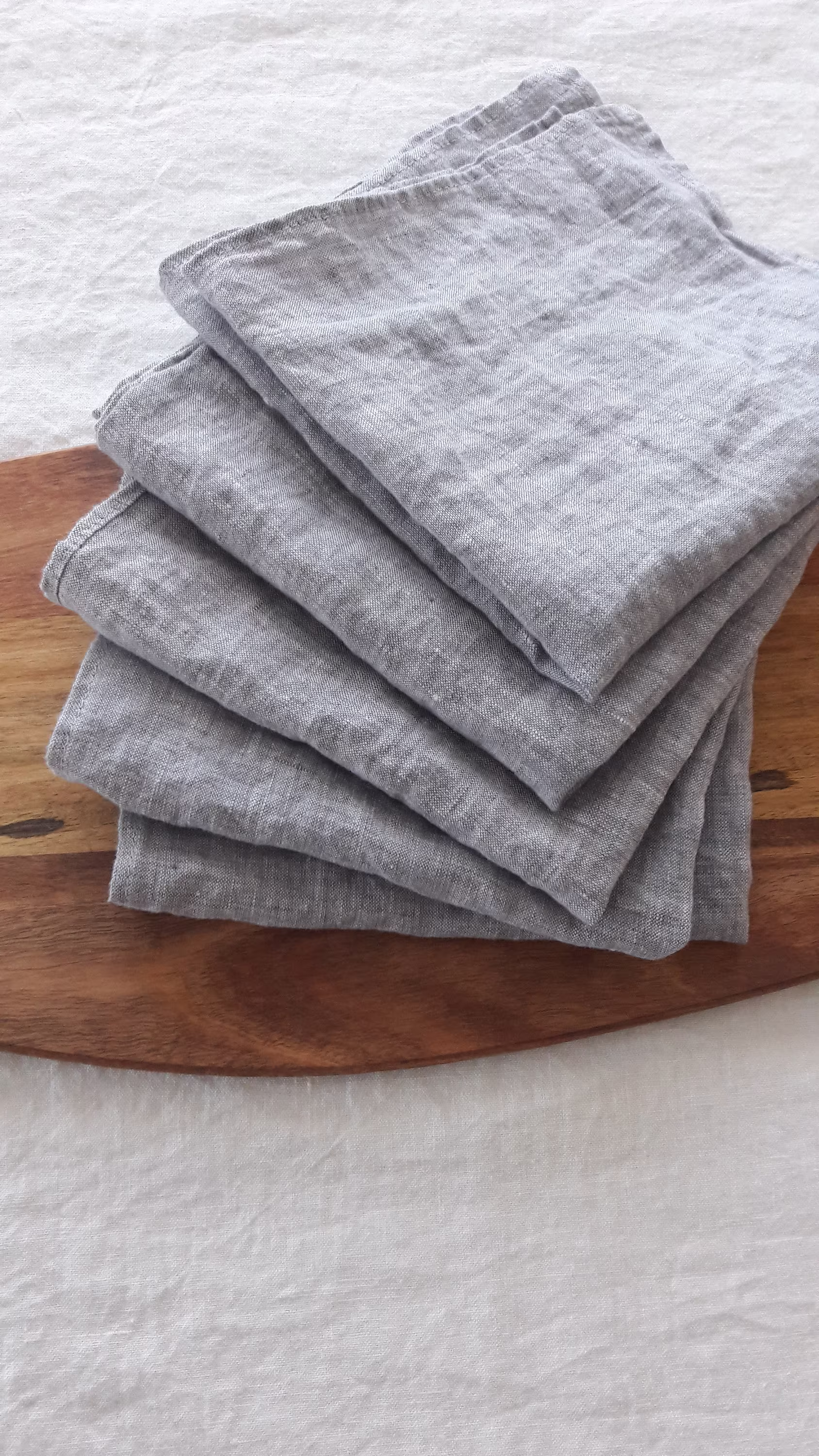 Linen Napkins. Organic Napkins Set Of 4, 6, 8, 10. Stonewashed Shabby Chic Look Soft Table Linen. 100% Flax
