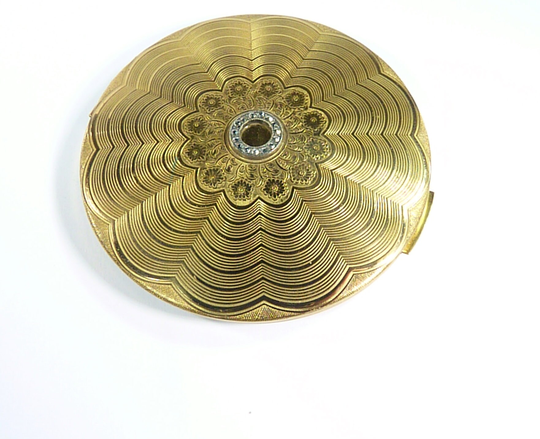 Vintage Compact Mirror For Loose Face Powder