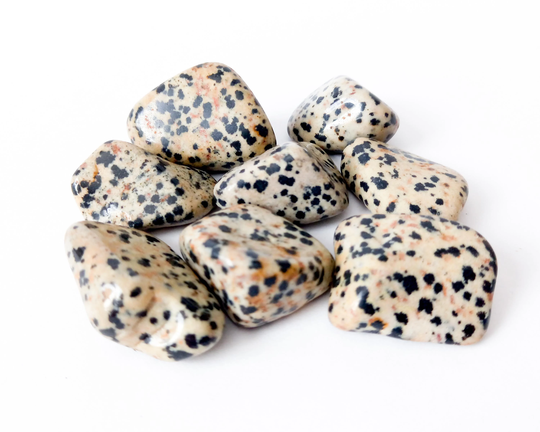 6 Dalmation Jasper Tumblestones 20 - 30mm Witchcraft Kit , Spell Kit, Starter Beginners, Solitary, Hedge, Wicca, Casting, Baby Witch