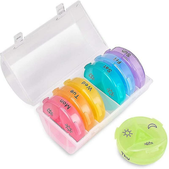 Daily Pill Organizer,weekly Am-pm Pill Box,7 Day Pill Boxes Medicine Case