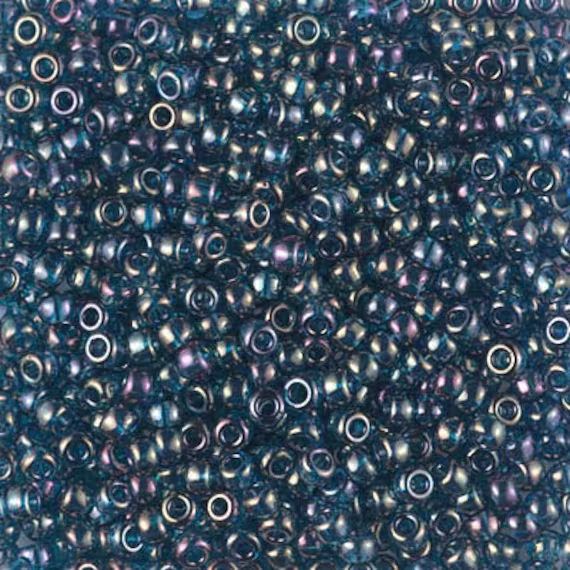 Seed Bead 8-305 Miyuki Beads 8/0 Montana Blue Gold Luster 10 Grams Diy