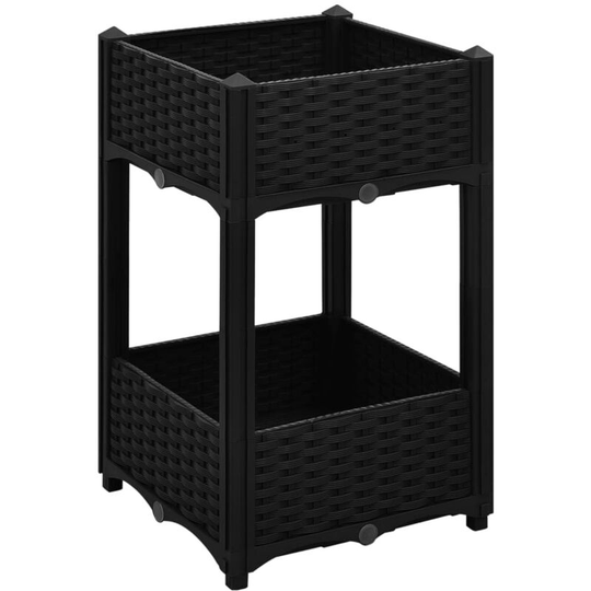 Raised Bed 40x40x71 cm Polypropylene Vidaxl Black