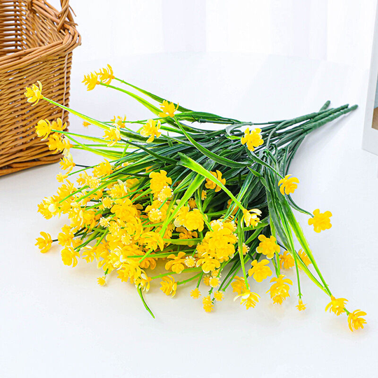 Benobby Kids - 15 Pcs Artificial Spring Herb Camellia Artificial Flowers Indoor Outdoor Eucalyptus Bouquet Plants Shrub Plants Flower Shrubs for Home