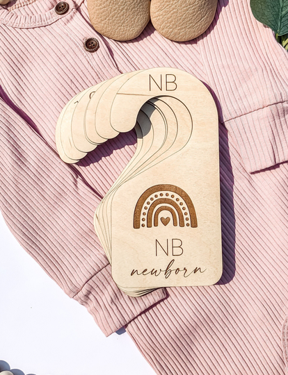 Rainbow Nursery, Baby Closet Dividers, Divider, Wooden Shower Gift, Clothes Organizer