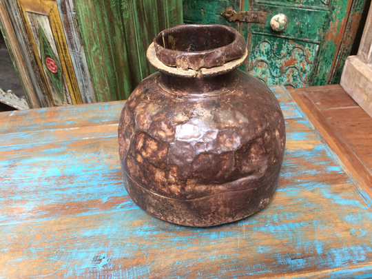 Characterful Old Metal Water Pot