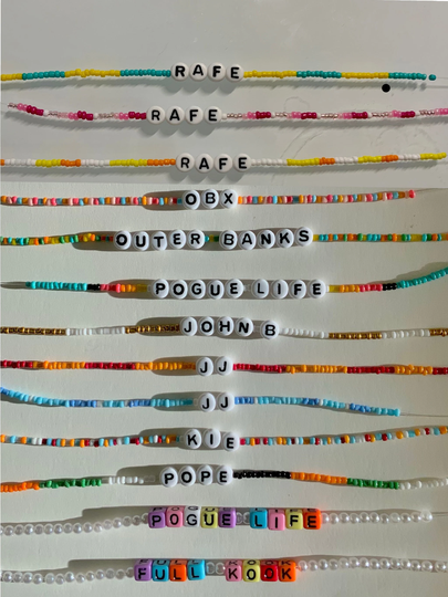 Outer Banks Bracelet | Obx, Jj, Kiara, Pope, John B, Rafe Cameron, Full Kook Beaded Seed Beads Obx Season 3| Preppy, Cute
