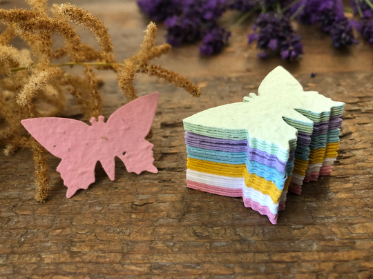 Seed Paper Shapes, Eco Friendly Favours, Plantable Rustic Wedding Favours