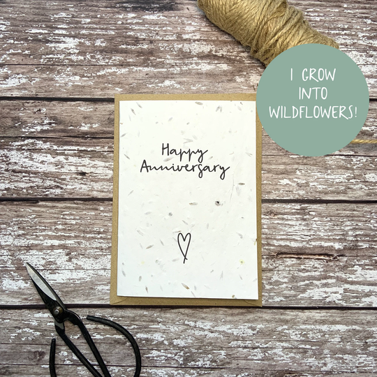 Seed Anniversary Card, Plantable Card