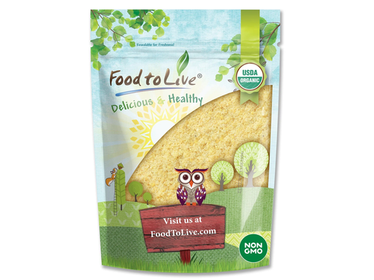 Organic Old Fashioned Cornmeal Non-Gmo, Whole Grain Corn Flour, Finely Ground Meal, Kosher, Great For Baking Cornbread, Muffins, Pancakes