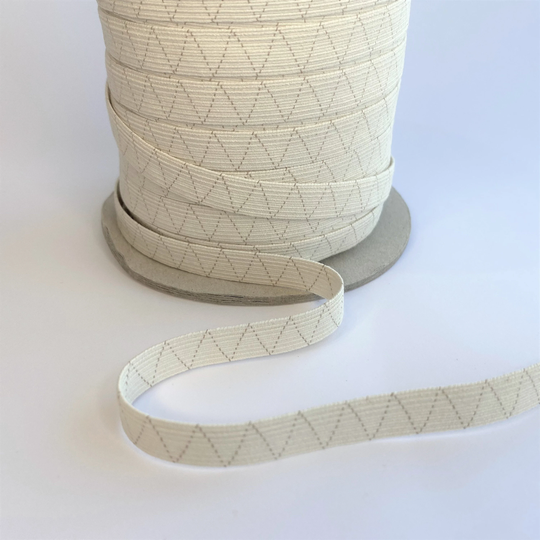10mm Wide Gots Organic Elastic Beige Thread #6031