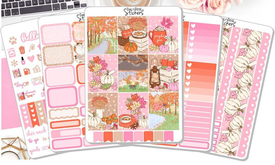 New - Fall Weekly Sticker Kit Pumpkin Season Stickers Planner Dd-00923A-E