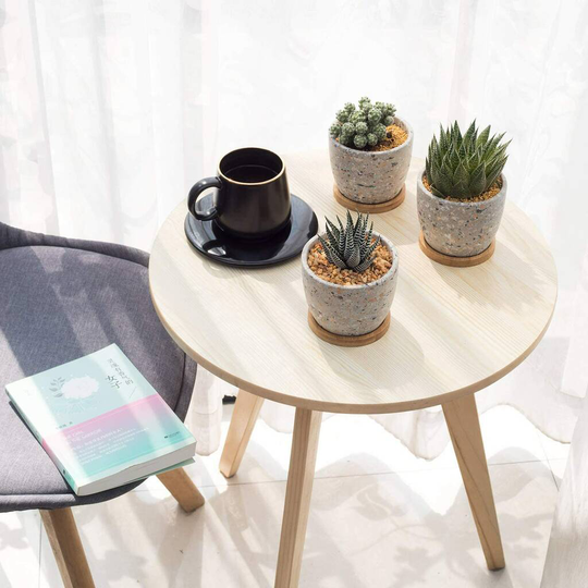 Pack Of Three Mini Concrete Terrazzo Planter Pots