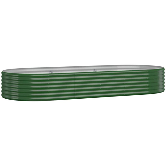 Vidaxl - Garden Planter Powder-coated Steel 249x100x36 cm Green Green