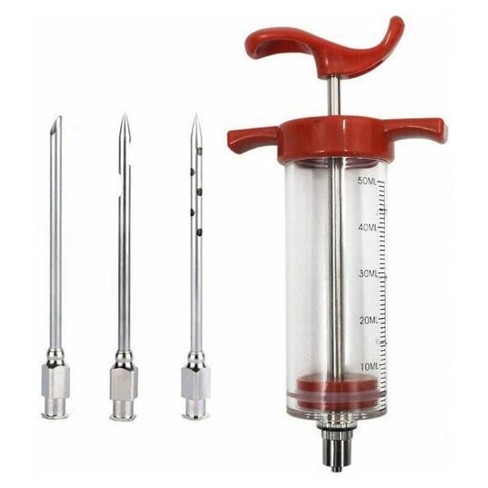 Deckon - Food Syringe Marinade Syringe 30ml Seasoning Injection Tool with 3 Needles Brine Syringe Meat Injector for Chicken Beef Turkey Meat Roasts