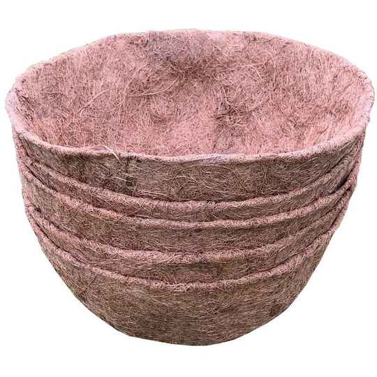 Pack of 5 Round Coco Hanging Basket Planter Liner (30cm)