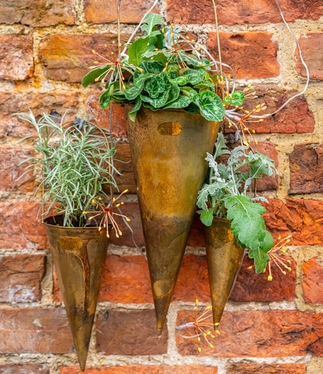 Hornbeam Vintage Hanging Planters Set Of Three