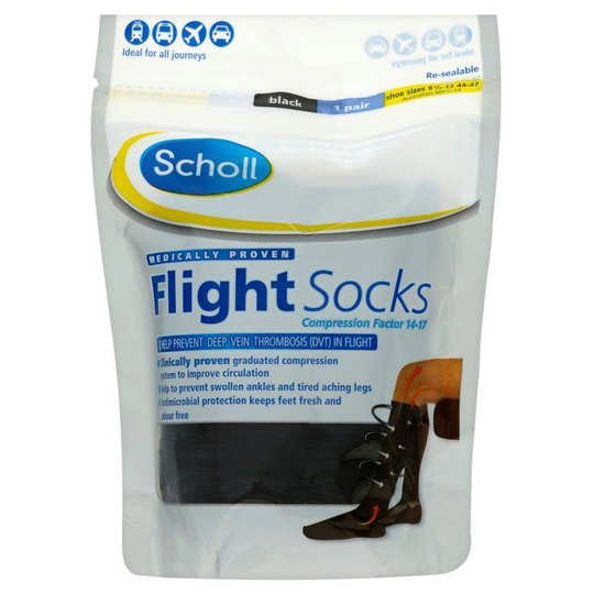 Scholl Cotton Feel Flight Socks Size 9.5 12