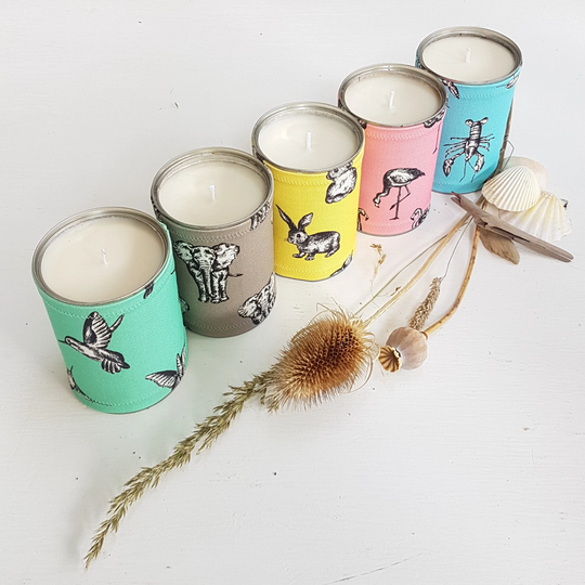 Upcycled Candle UK | Multi Listing - Animal Print Scented Candles Eco Friendly Choice Of Design + Fragrance Scented Soy Candle