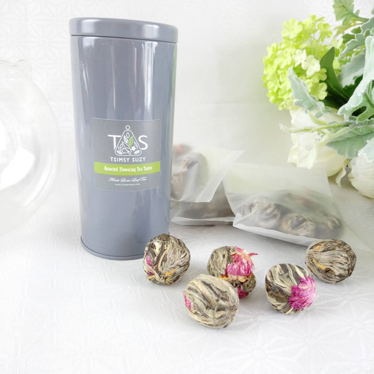 Assorted Flowering Blossom Tea With Airtight Tin