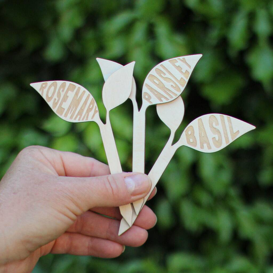 Personalised Herb Labels, Set Of Three