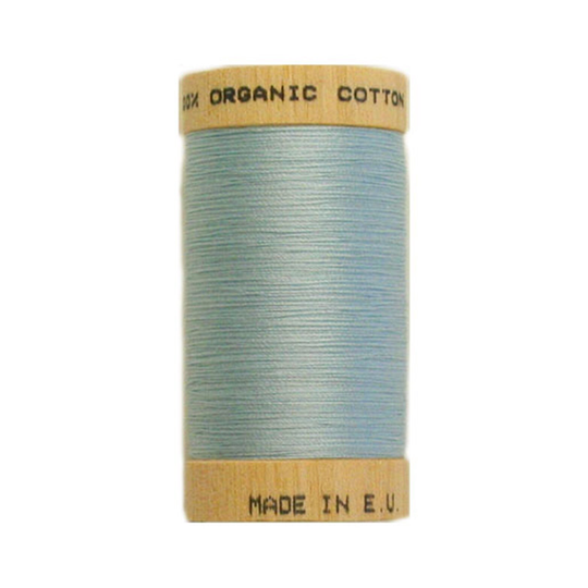Scanfil Organic Thread 100 Metre Spool - Sky Blue 4814 100% Cotton