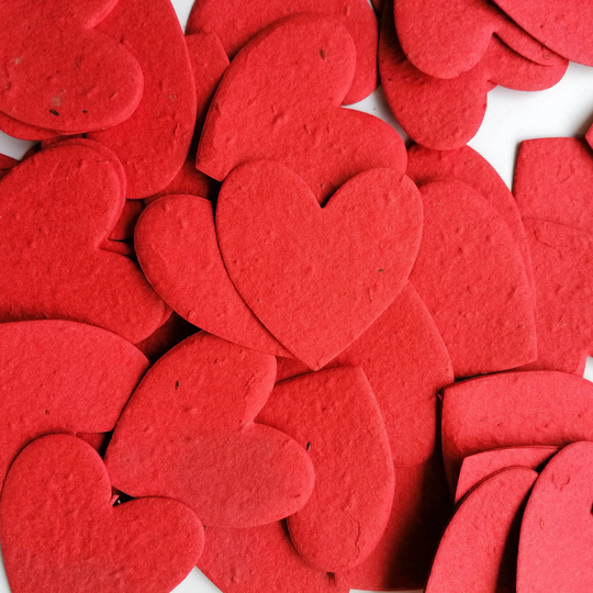 50 Seed Paper Hearts Plantable Eco Friendly Confetti Wedding Party Favour Gifts