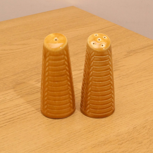 Vintage Salt & Pepper Shakers || Floral Ornament Ceramic/Pottery