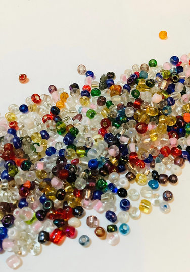 100 Grams Seed Beads 4mm 6/0 Multicoloured Mix