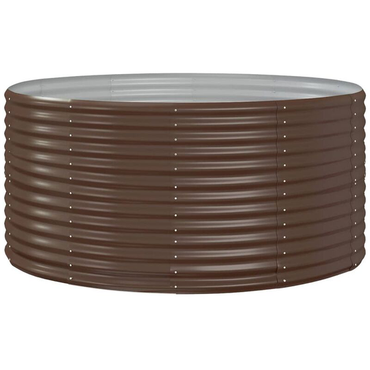 Vidaxl - Garden Planter Brown 140x140x68 cm Powder-coated Steel Brown
