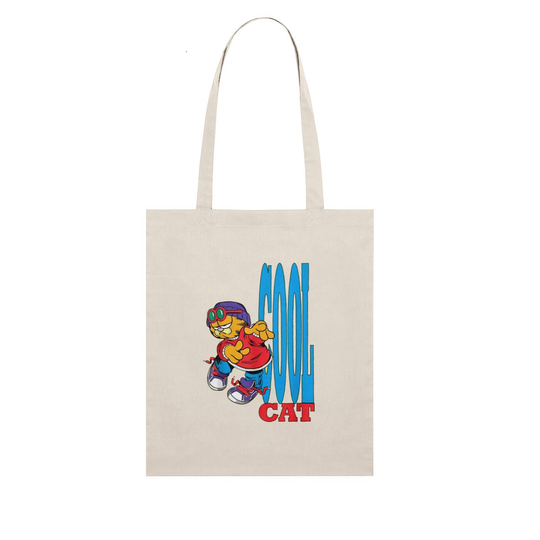 Cool Cat Tote Bag | Stanley Stella Organic Cotton Funny 90's Humor Oddly Specific