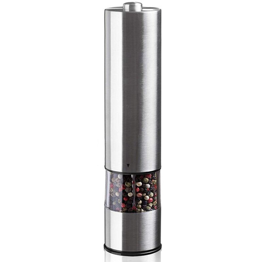Fvbjd - Electric Salt and Pepper Grinder Set - Battery Operated Stainless Steel Mill with Light (Pack of 2) single