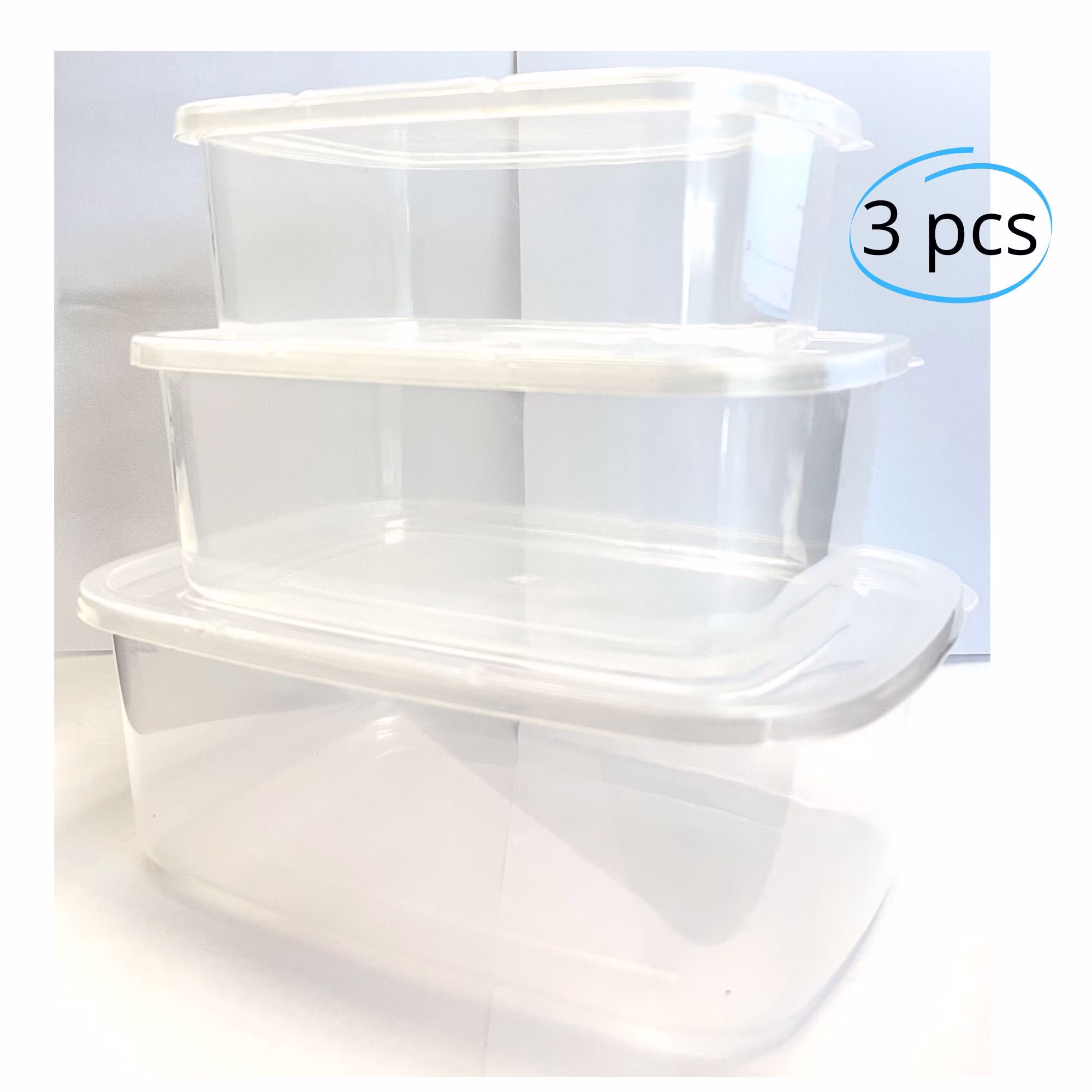 Bead Storage Containers - Craft Supplies Organization Children Toys Clear Plastic Boxes For Preschool Set Of 3