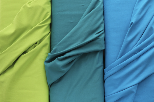 Organic Cotton & Elastane T-Shirt Jersey Fabric - Gots Great For Dressmaking Sold By Half Metre Greens
