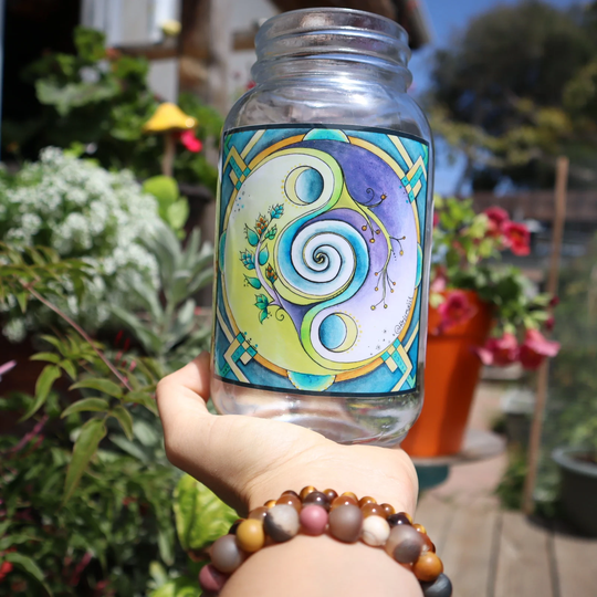 sticker - Dual Path Cycles Seasons Of Life Wheel The Year Animist Summer Winter Spiritual Moon Cycle
