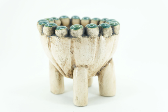 Ceramic Handmade Succulent Pot, Planter With 3 Legs Home Decor Gift