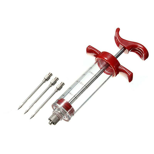Aougo - Food Syringe 30ml Marinade Syringe Seasoning Injection Tool with 3 Needles Brine Syringe Meat Injector for Chicken Beef Turkey Meat Roasts bbq